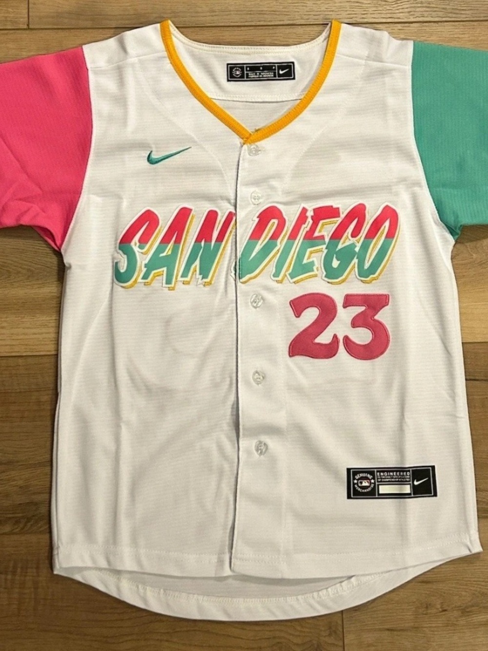 Fernando Tatis Jr. Padres City Connect Stitched Kids Jersey White Youth Medium